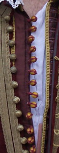 Silk doublet on stage at the Globe Theater